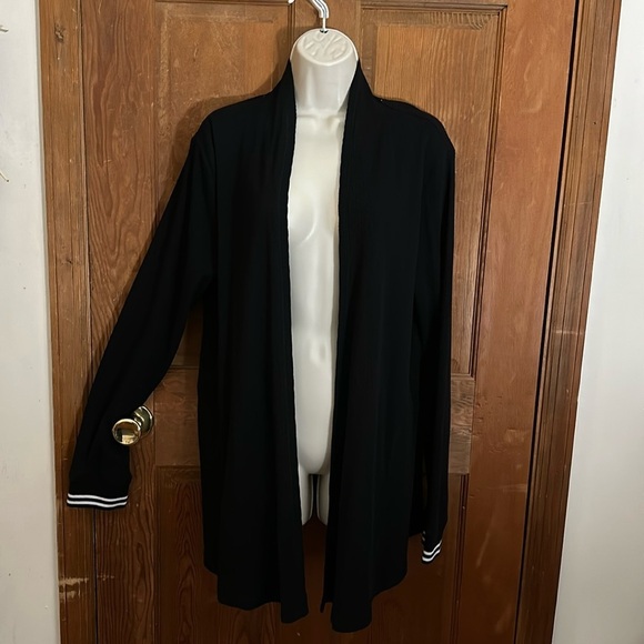 Calvin Klein Performance Tops - Calvin Klein Performance Women’s Ribbed Black Cardigan with Pockets Size Large